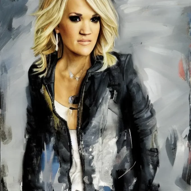 Carrie-Underwood in the style of Adrian Ghenie     12